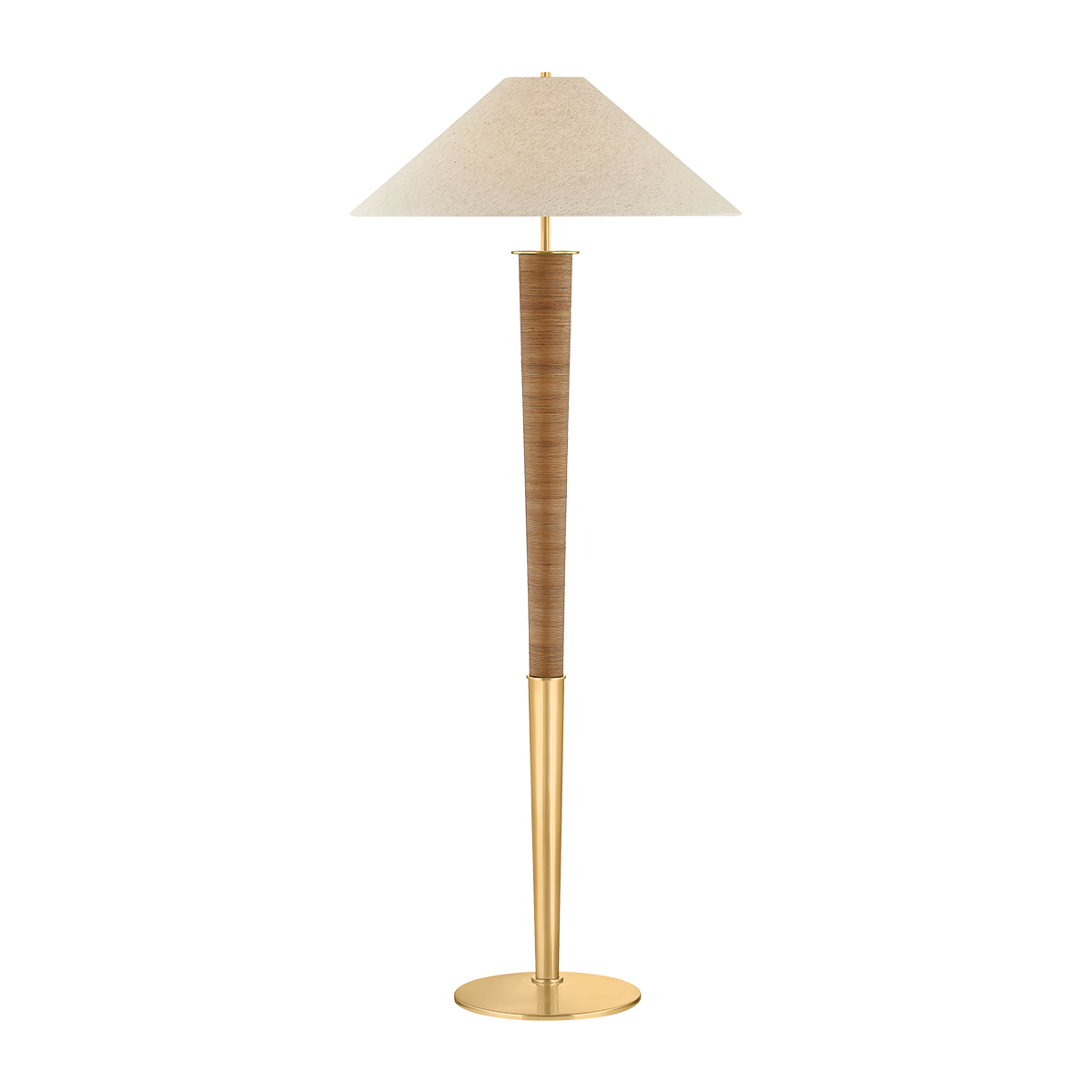 Hudson Valley Lighting Bohicket AGED BRASS 28W x 67.5H Floor Lamp