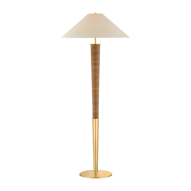 Hudson Valley Lighting Bohicket AGED BRASS 28W x 67.5H Floor Lamp
