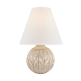 Hudson Valley Lighting Capers AGED BRASS/CERAMIC IVORY PETAL 19W x 29.5H Table Lamp