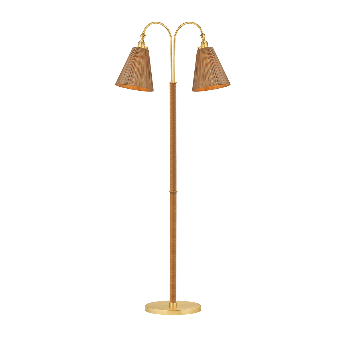 Hudson Valley Lighting Ruthin AGED BRASS 30.75W x 11.75L x 60H Floor Lamp