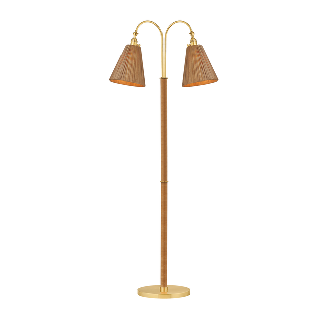 Hudson Valley Lighting Ruthin AGED BRASS 30.75W x 11.75L x 60H Floor Lamp