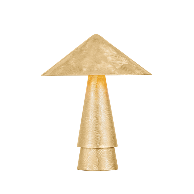 Hudson Valley Lighting Foxton VINTAGE GOLD LEAF 18W x 22H Table Lamp