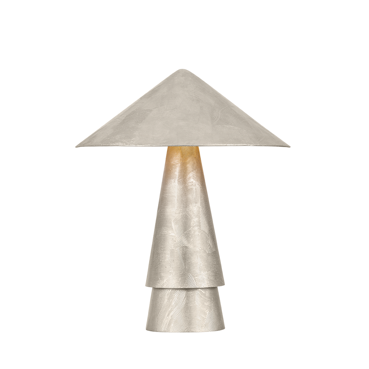 Hudson Valley Lighting Foxton WARM SILVER LEAF 18W x 22H Table Lamp