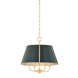 Hudson Valley Lighting Cambridge AGED BRASS/SOFT STUDIO GREEN 20.25W x 19.5H Chandelier