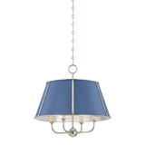 Hudson Valley Lighting Cambridge POLISHED NICKEL/SOFT FRENCH BLUE 20.25W x 19.5H Chandelier