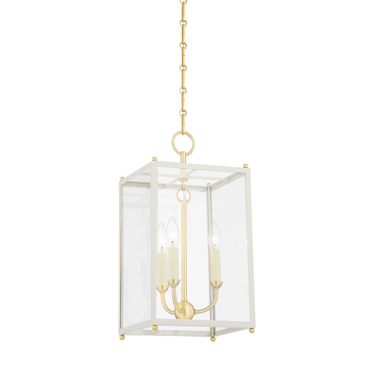 Hudson Valley Lighting Chaselton Aged Brass/off White 10W x 10L x 19.5H Candleholder