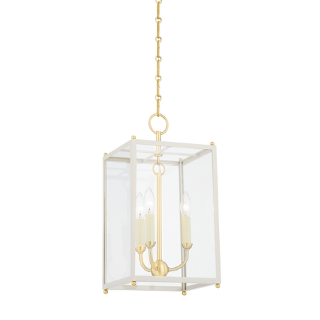 Hudson Valley Lighting Chaselton Aged Brass/off White 10W x 10L x 19.5H Candleholder