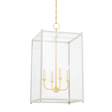 Hudson Valley Lighting Chaselton Aged Brass/off White 15W x 15L x 28.25H Candleholder