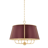 Hudson Valley Lighting Cambridge AGED BRASS/SOFT CRIMSON 28.5W x 23H Chandelier