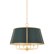 Hudson Valley Lighting Cambridge AGED BRASS/SOFT STUDIO GREEN 28.5W x 23H Chandelier