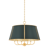 Hudson Valley Lighting Cambridge AGED BRASS/SOFT STUDIO GREEN 28.5W x 23H Chandelier