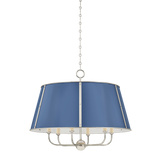 Hudson Valley Lighting Cambridge POLISHED NICKEL/SOFT FRENCH BLUE 28.5W x 23H Chandelier