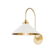 Hudson Valley Lighting Clivedon Aged Brass/off White 12W x 12L x 16H Wall Sconce