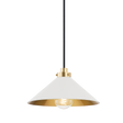 Hudson Valley Lighting Clivedon Aged Brass/off White 12W x 12L x 6.5H Pendant