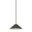 Hudson Valley Lighting Clivedon AGED BRASS/SOFT STUDIO GREEN 12W x 6.5H Pendant