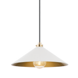 Hudson Valley Lighting Clivedon Aged Brass/off White 20W x 20L x 8.5H Pendant