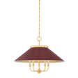 Hudson Valley Lighting Clivedon AGED BRASS/SOFT CRIMSON 27.5W x 20.25H Chandelier