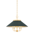 Hudson Valley Lighting Clivedon AGED BRASS/SOFT STUDIO GREEN 27.5W x 20.25H Chandelier
