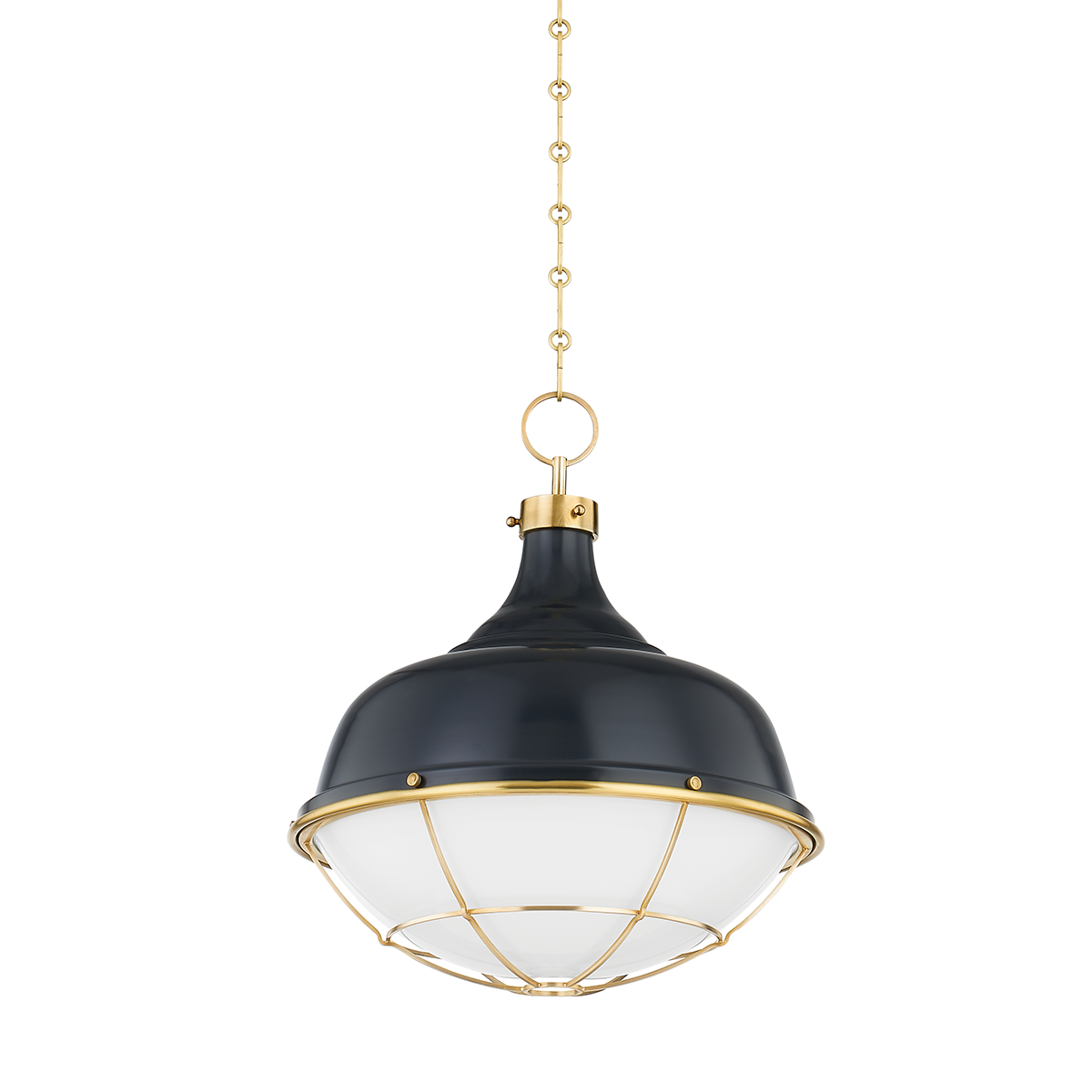 Hudson Valley Lighting Holkham Aged Brass/darkest Blue 18W x 18L x 20.5H Pendant