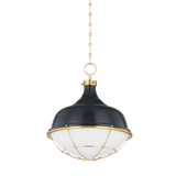 Hudson Valley Lighting Holkham Aged Brass/darkest Blue 18W x 18L x 20.5H Pendant