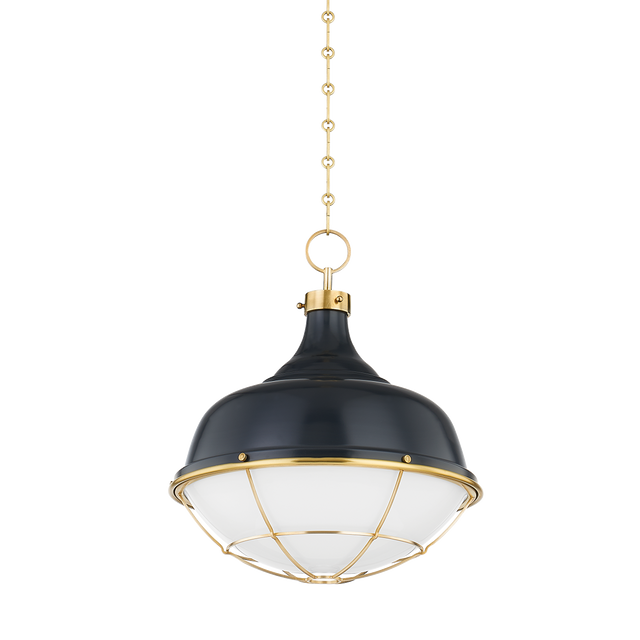 Hudson Valley Lighting Holkham Aged Brass/darkest Blue 18W x 18L x 20.5H Pendant