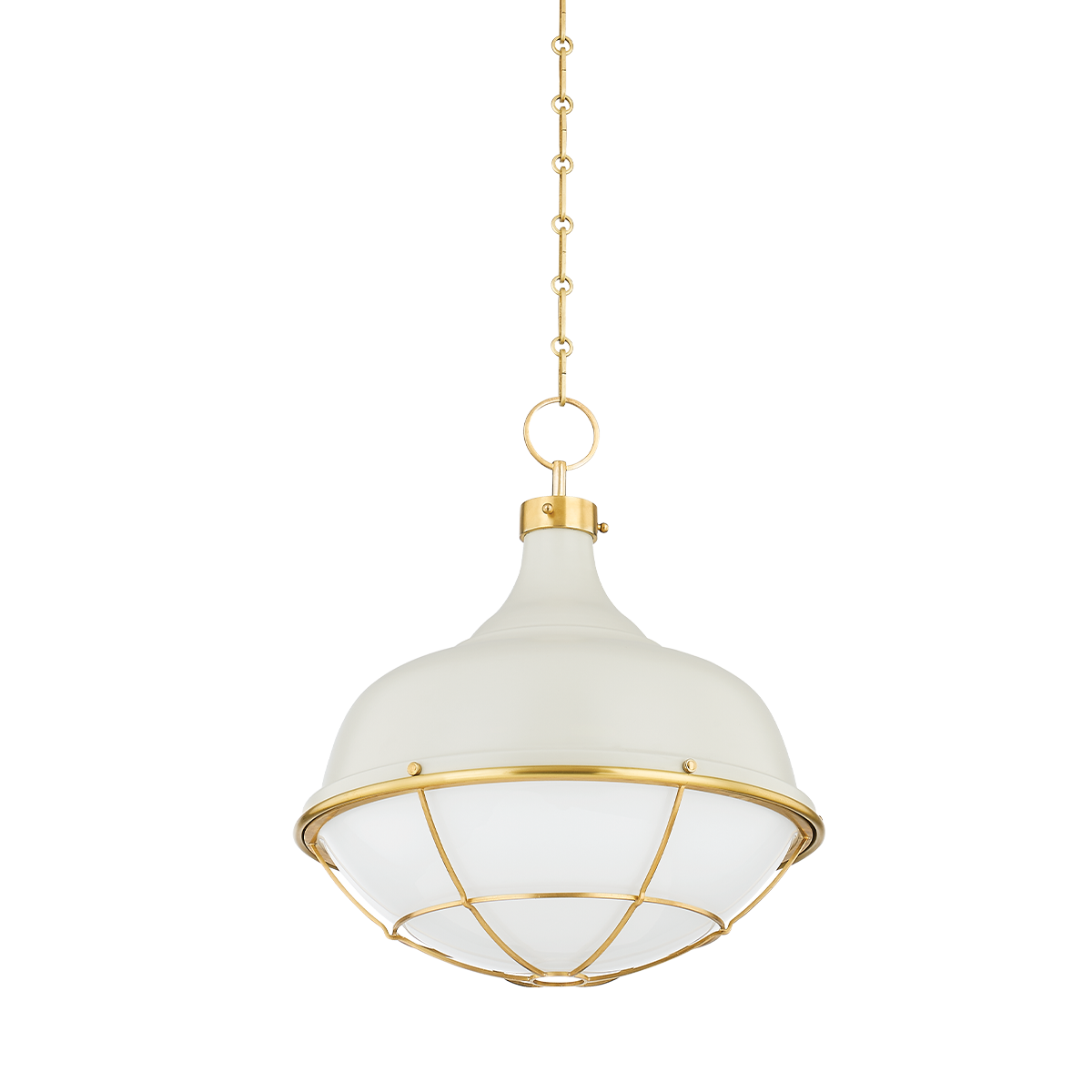 Hudson Valley Lighting Holkham Aged Brass/off White 18W x 18L x 20.5H Pendant