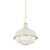 Hudson Valley Lighting Holkham Aged Brass/off White 18W x 18L x 20.5H Pendant