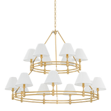 Hudson Valley Lighting Howard AGED BRASS 50W x 35.75H Chandelier