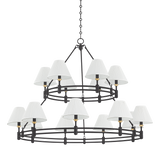 Hudson Valley Lighting Howard AGED BRASS/DISTRESSED BRONZE 50W x 35.75H Chandelier