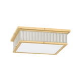 Hudson Valley Lighting Ashdown AGED BRASS/OFF-WHITE 14W x 14L x 4H Flush Mount