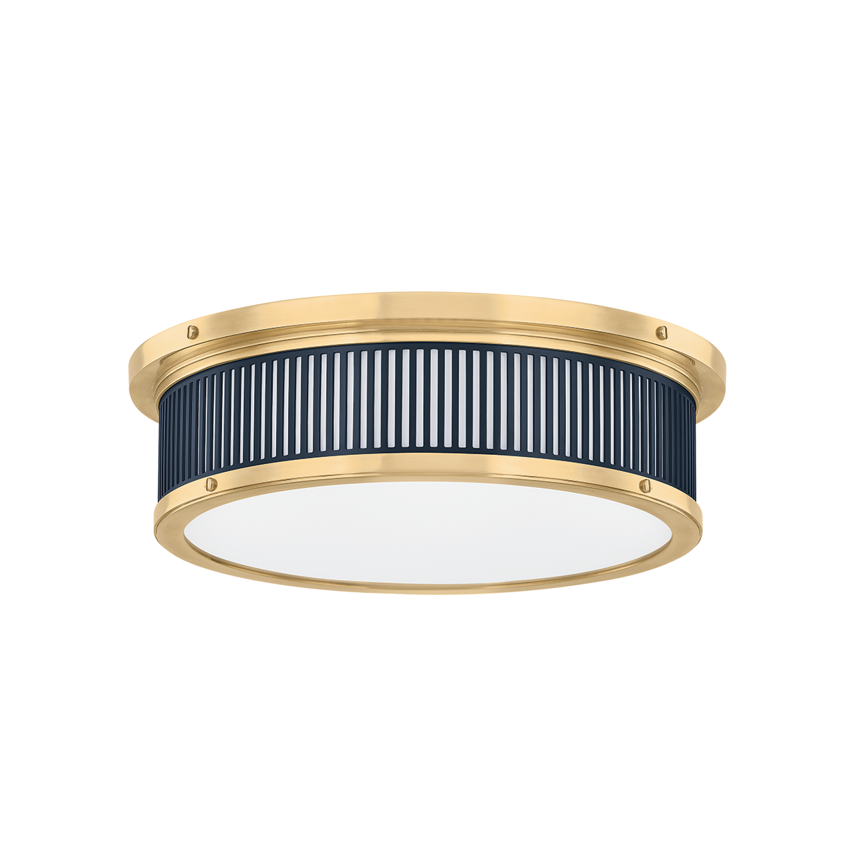 Hudson Valley Lighting Ashdown AGED BRASS/DISTRESSED BRONZE 14W x 4H Flush Mount
