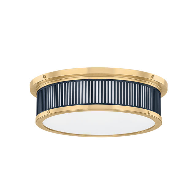 Hudson Valley Lighting Ashdown AGED BRASS/DISTRESSED BRONZE 14W x 4H Flush Mount