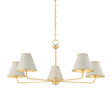 Hudson Valley Lighting Burghley AGED BRASS/OFF-WHITE 43W x 18.25H Chandelier