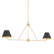 Hudson Valley Lighting Burghley AGED BRASS/DISTRESSED BRONZE 54.25W x 10L x 21H Trim