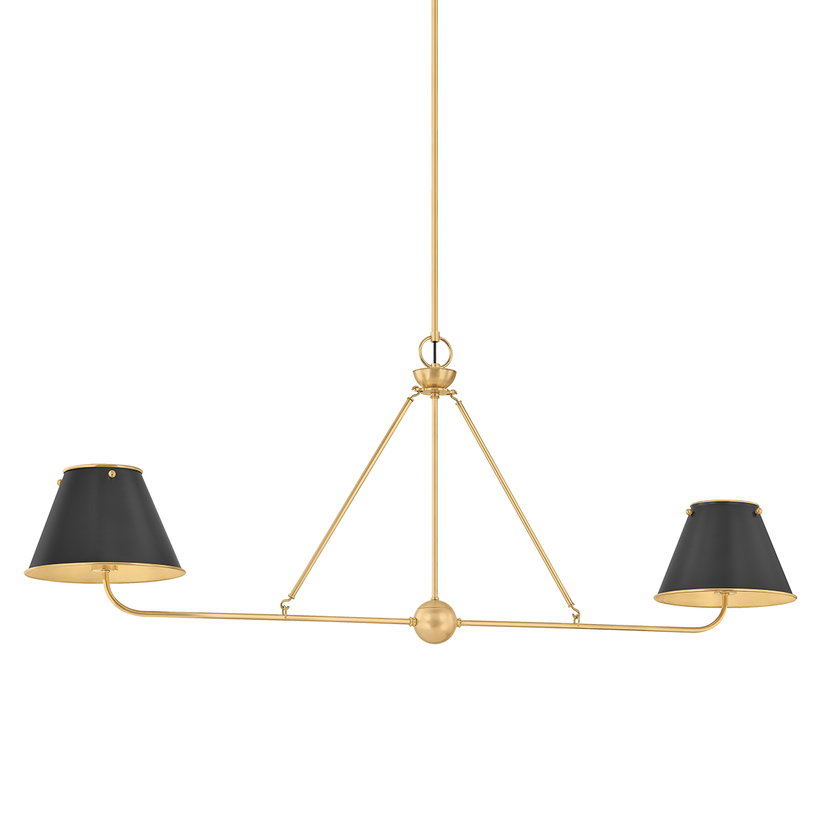 Hudson Valley Lighting Burghley AGED BRASS/DISTRESSED BRONZE 54.25W x 10L x 21H Trim