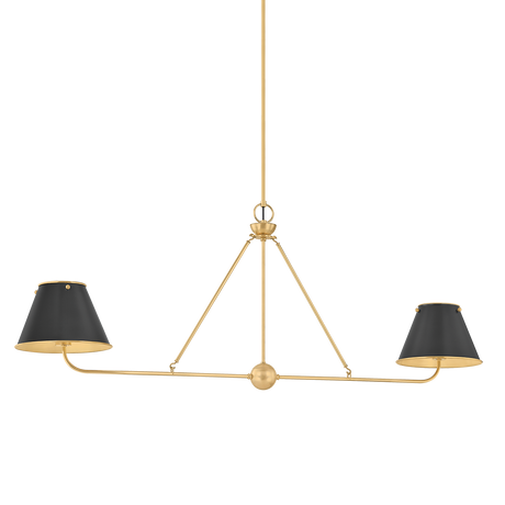 Hudson Valley Lighting Burghley AGED BRASS/DISTRESSED BRONZE 54.25W x 10L x 21H Trim