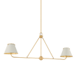 Hudson Valley Lighting Burghley AGED BRASS/OFF-WHITE 54.25W x 10L x 21H Trim