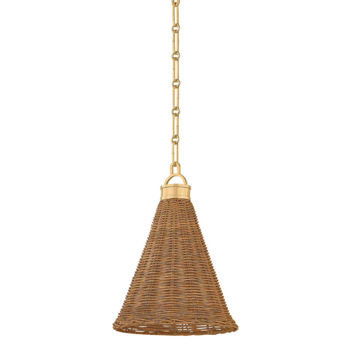 Hudson Valley Lighting Kensington AGED BRASS 10W x 13H Pendant