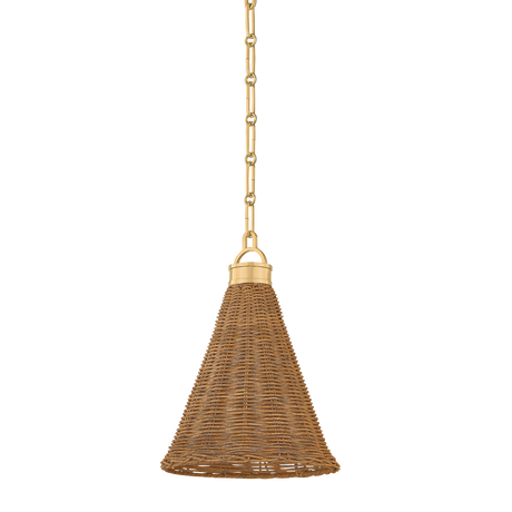 Hudson Valley Lighting Kensington AGED BRASS 10W x 13H Pendant