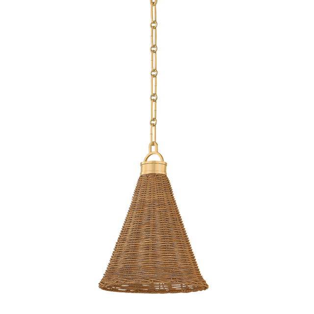 Hudson Valley Lighting Kensington AGED BRASS 10W x 13H Pendant