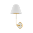 Hudson Valley Lighting Wedgewood AGED BRASS/OFF-WHITE 8W x 17H Wall Sconce