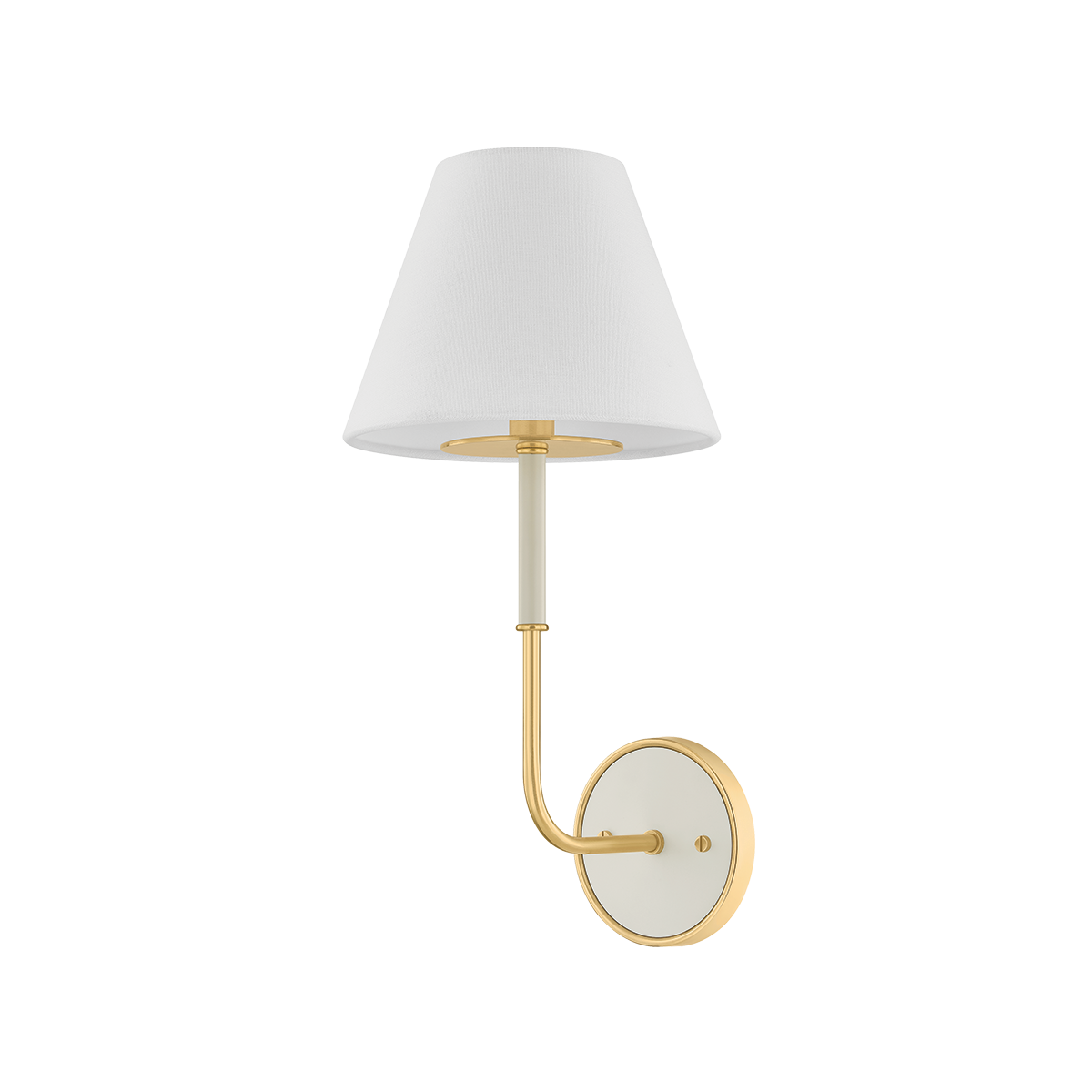 Hudson Valley Lighting Wedgewood AGED BRASS/OFF-WHITE 8W x 17H Wall Sconce