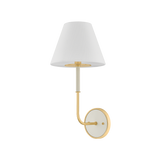 Hudson Valley Lighting Wedgewood AGED BRASS/OFF-WHITE 8W x 17H Wall Sconce