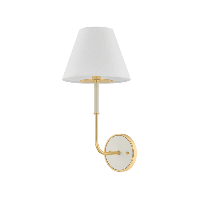 Hudson Valley Lighting Wedgewood AGED BRASS/OFF-WHITE 8W x 17H Wall Sconce