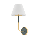 Hudson Valley Lighting Wedgewood AGED BRASS/SOFT STUDIO GREEN 8W x 17H Wall Sconce