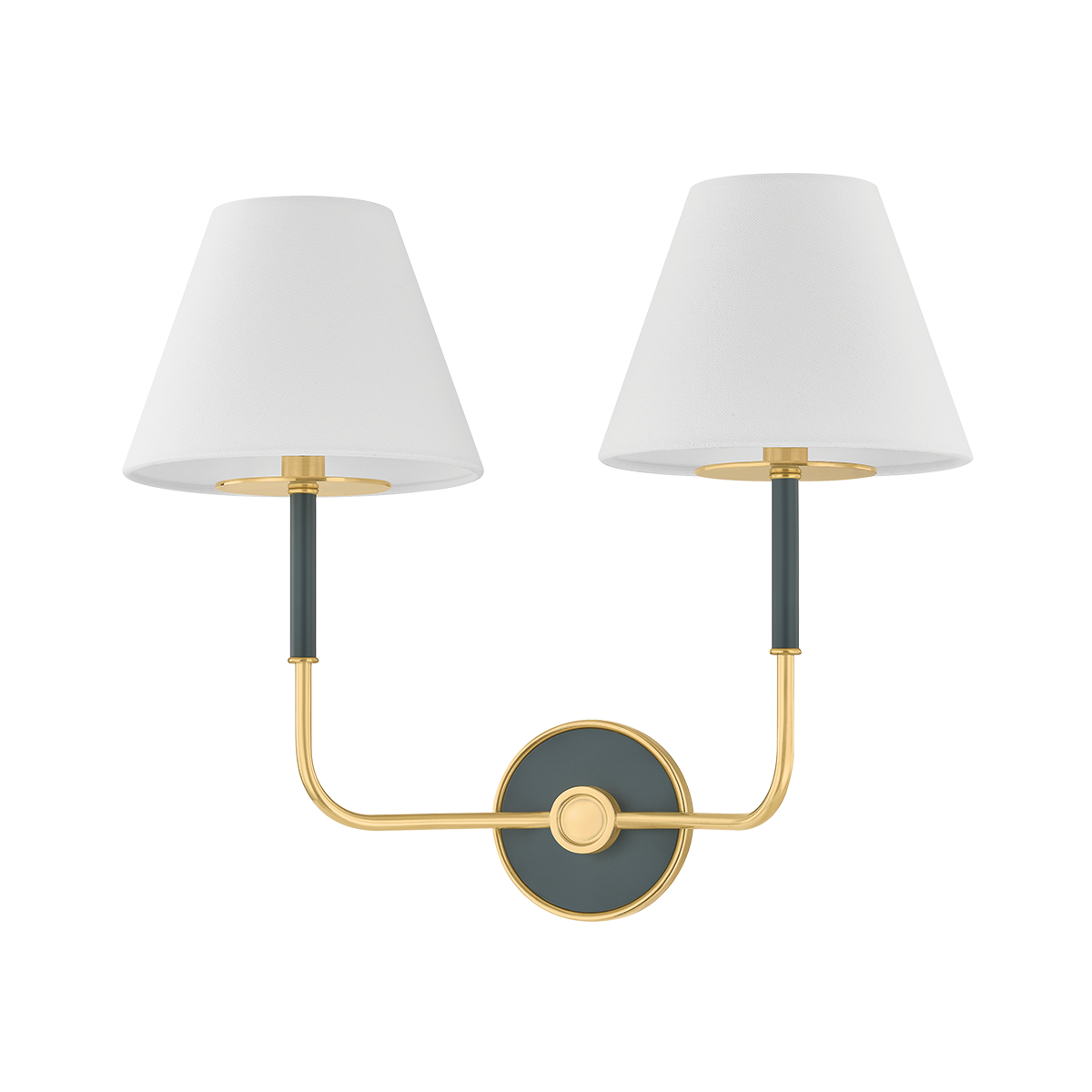 Hudson Valley Lighting Wedgewood AGED BRASS/SOFT STUDIO GREEN 19W x 16H Wall Sconce