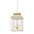 Hudson Valley Lighting Houghton AGED BRASS/OFF-WHITE 12.75W x 12.75L x 22.25H Candleholder