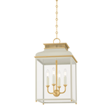 Hudson Valley Lighting Houghton AGED BRASS/OFF-WHITE 12.75W x 12.75L x 22.25H Candleholder