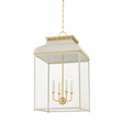 Hudson Valley Lighting Houghton AGED BRASS/OFF-WHITE 19W x 19L x 32.75H Candleholder