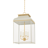 Hudson Valley Lighting Houghton AGED BRASS/OFF-WHITE 19W x 19L x 32.75H Candleholder